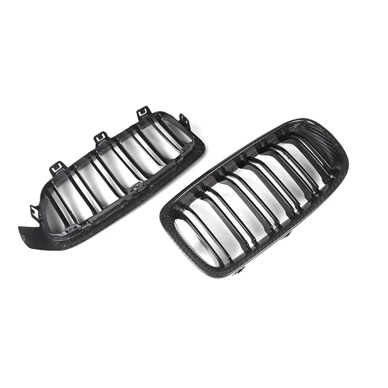 Carbon Nieren Grill passend für BMW F30 F31 F35 2012 bis 2018 Glanz Schwarz