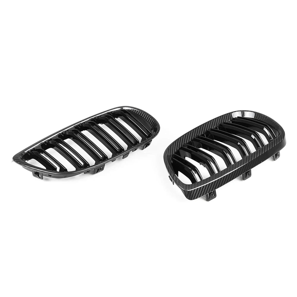 Carbon Nieren Grill passend für BMW E92 E93 Pre LCI 2006 bis 2009 Glanz Schwarz