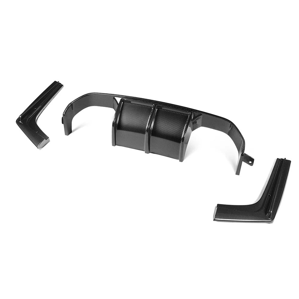 Carbon Heckdiffusor passend für BMW F80 F82 F83 2014 bis 2020 V Style 3 teilig