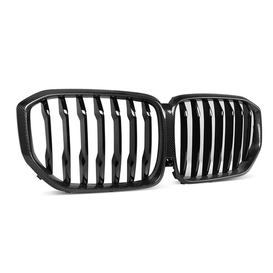 Carbon Nieren Grill passend für BMW X5 G05 2020 bis 2023 Glanz Schwarz