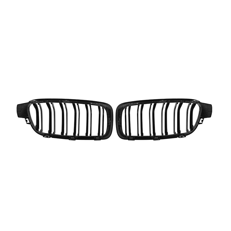 Carbon Nieren Grill passend für BMW F30 F31 F35 2012 bis 2018 Glanz Schwarz