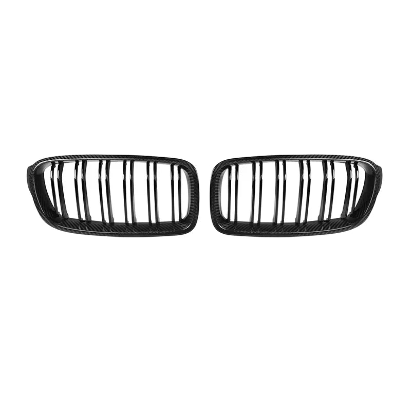 Carbon Nieren Grill passend für BMW F30 F31 F35 2012 bis 2018 Glanz Schwarz