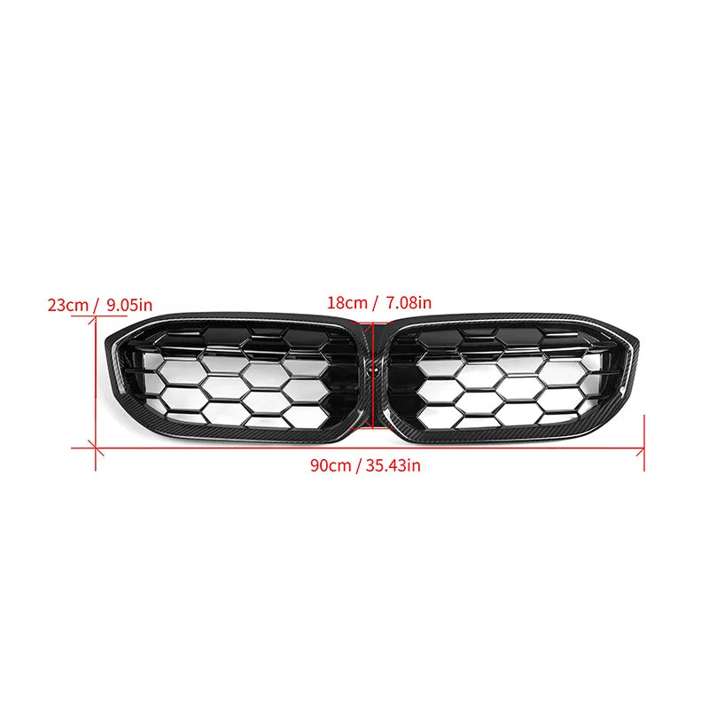 Carbon Nieren Grill passend für BMW G20 G21 G28 LCI ab 2023 Glanz Schwar