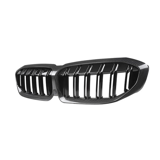 Carbon Nieren Grill passend für BMW G20 G21 G28 Pre LCI 2019 bis 2022 Glanz Schwarz