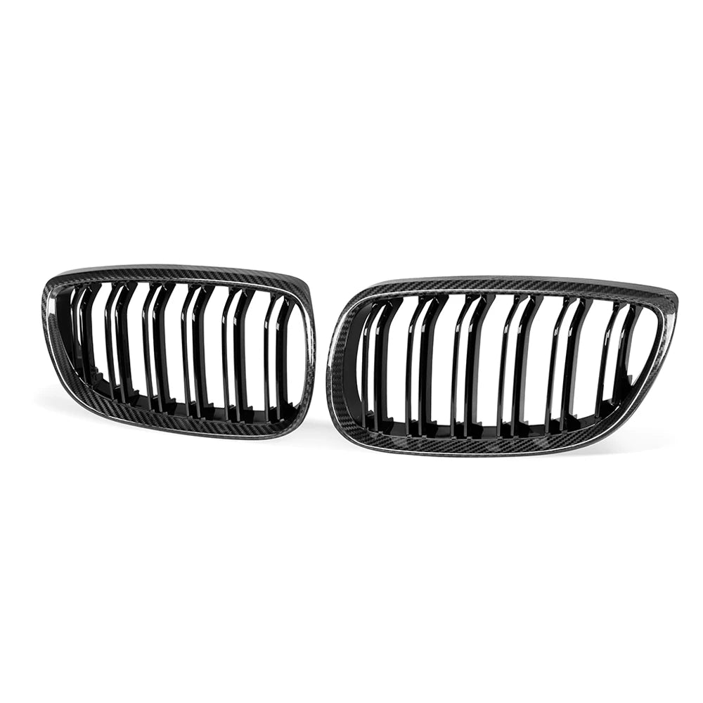 Carbon Nieren Grill passend für BMW E92 E93 Pre LCI 2006 bis 2009 Glanz Schwarz