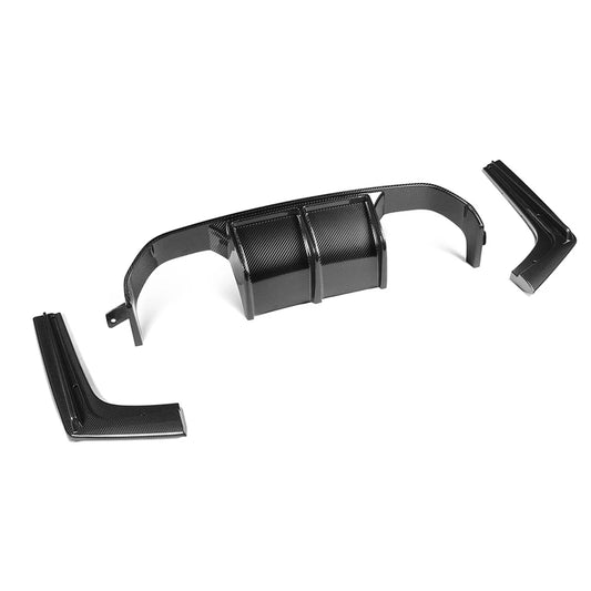 Carbon Heckdiffusor passend für BMW F80 F82 F83 2014 bis 2020 V Style 3 teilig