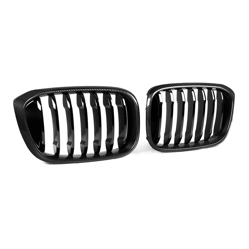 Carbon Nieren Grill passend für BMW G01 G02 G08 Pre LCI 2019 bis 2021 Glanz Schwarz