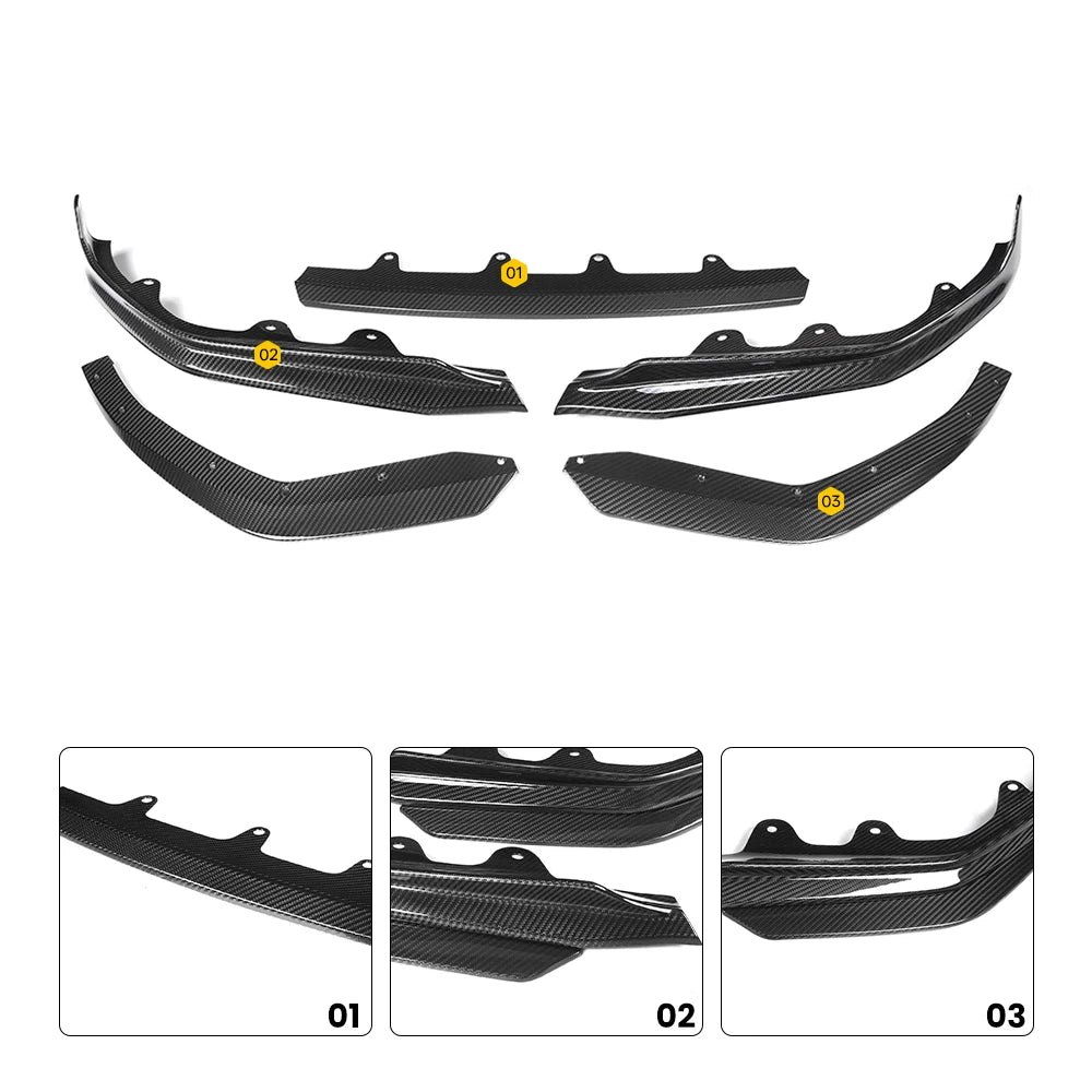 Carbon Frontlippe passend für BMW G20 G28 Pre LCI 2019 bis 2022 MP Style 5 teilig