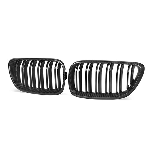 Carbon Nieren Grill passend für BMW F22 F23 F87 2014 bis 2020 Glanz Schwarz