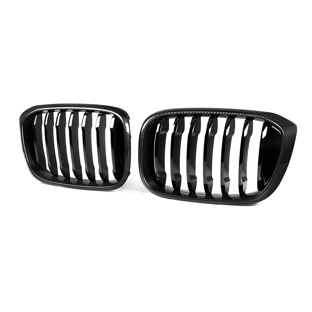 Carbon Nieren Grill passend für BMW G01 G02 G08 Pre LCI 2019 bis 2021 Glanz Schwarz