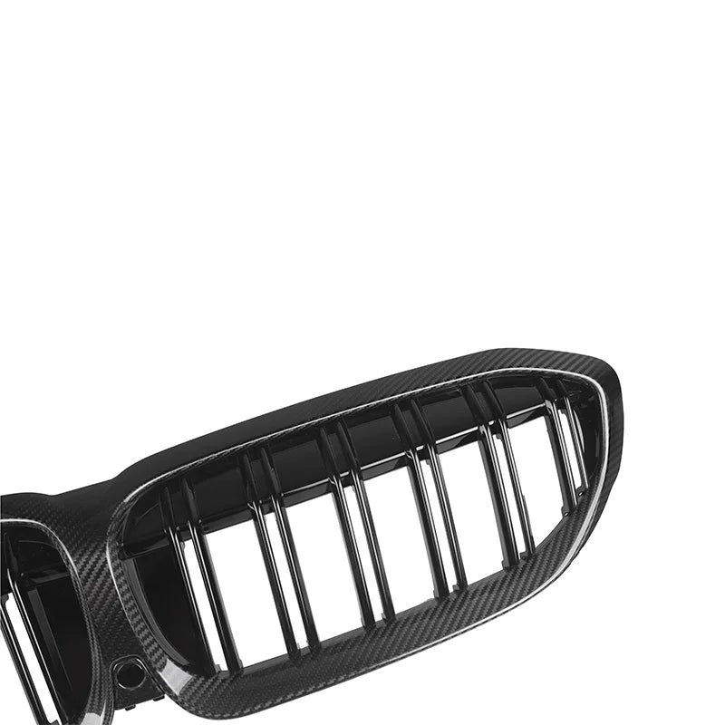 Carbon Nieren Grill passend für BMW G20 G21 G28 Pre LCI 2019 bis 2022 Glanz Schwarz