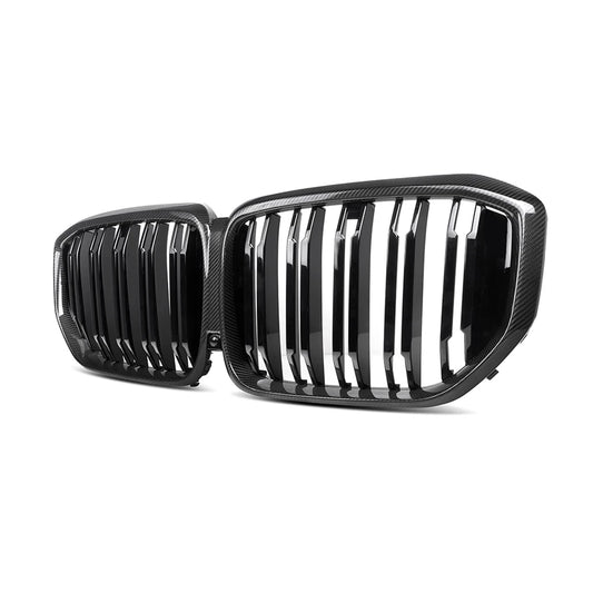 Carbon Nieren Grill passend für BMW X5 G05 LCI ab 2024 Glanz Schwarz
