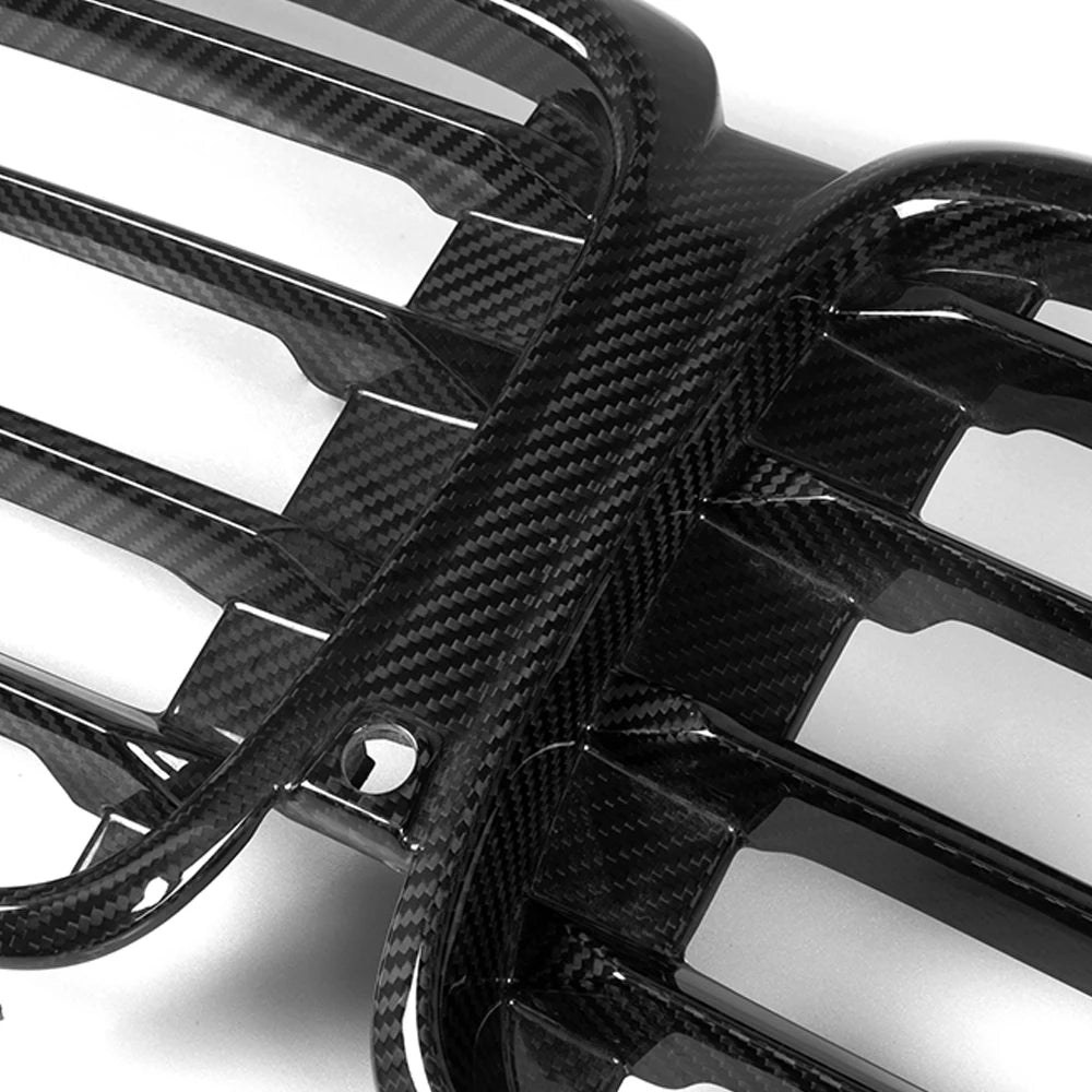 Carbon Nieren Grill passend für BMW X5 G05 G18 LCI ab 2024 Glanz Schwarz