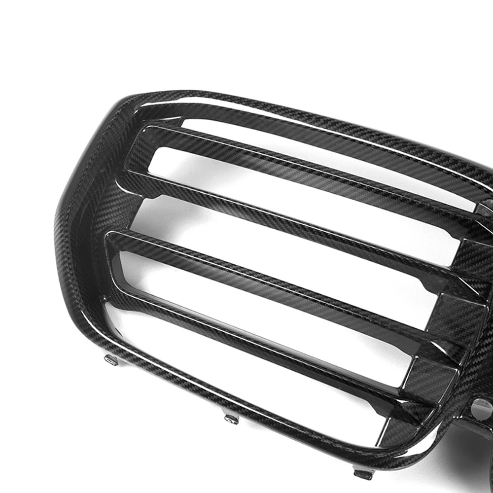 Carbon Nieren Grill passend für BMW X5 G05 G18 LCI ab 2024 Glanz Schwarz