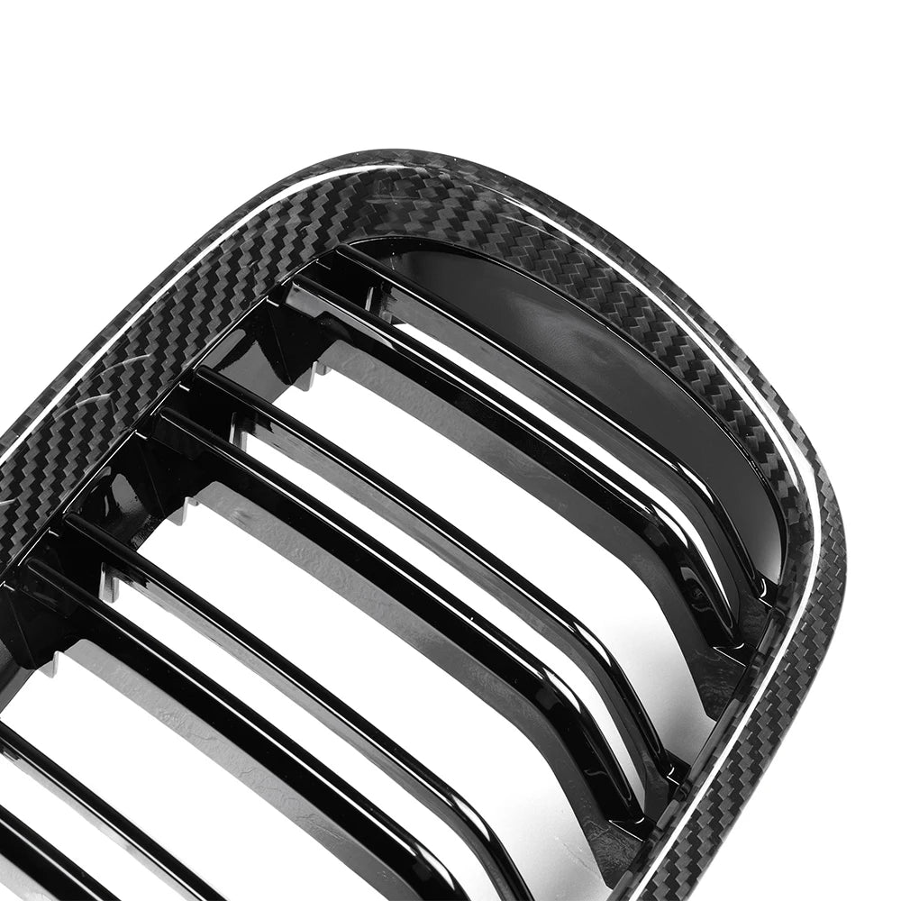 Carbon Nieren Grill passend für BMW E92 E93 Pre LCI 2006 bis 2009 Glanz Schwarz